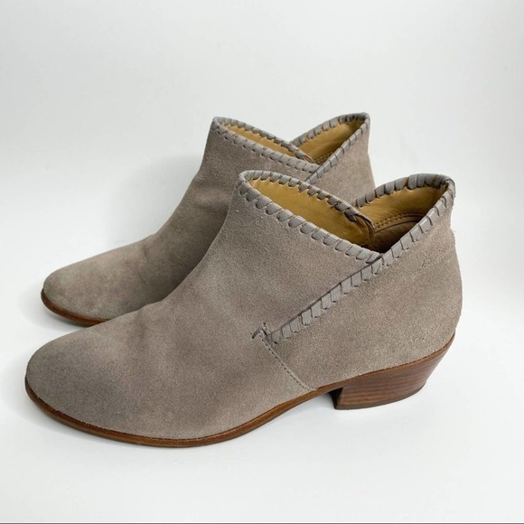 Jack Rogers Sadie Suede Gray Taupe Ankle Booties - Picture 3 of 10